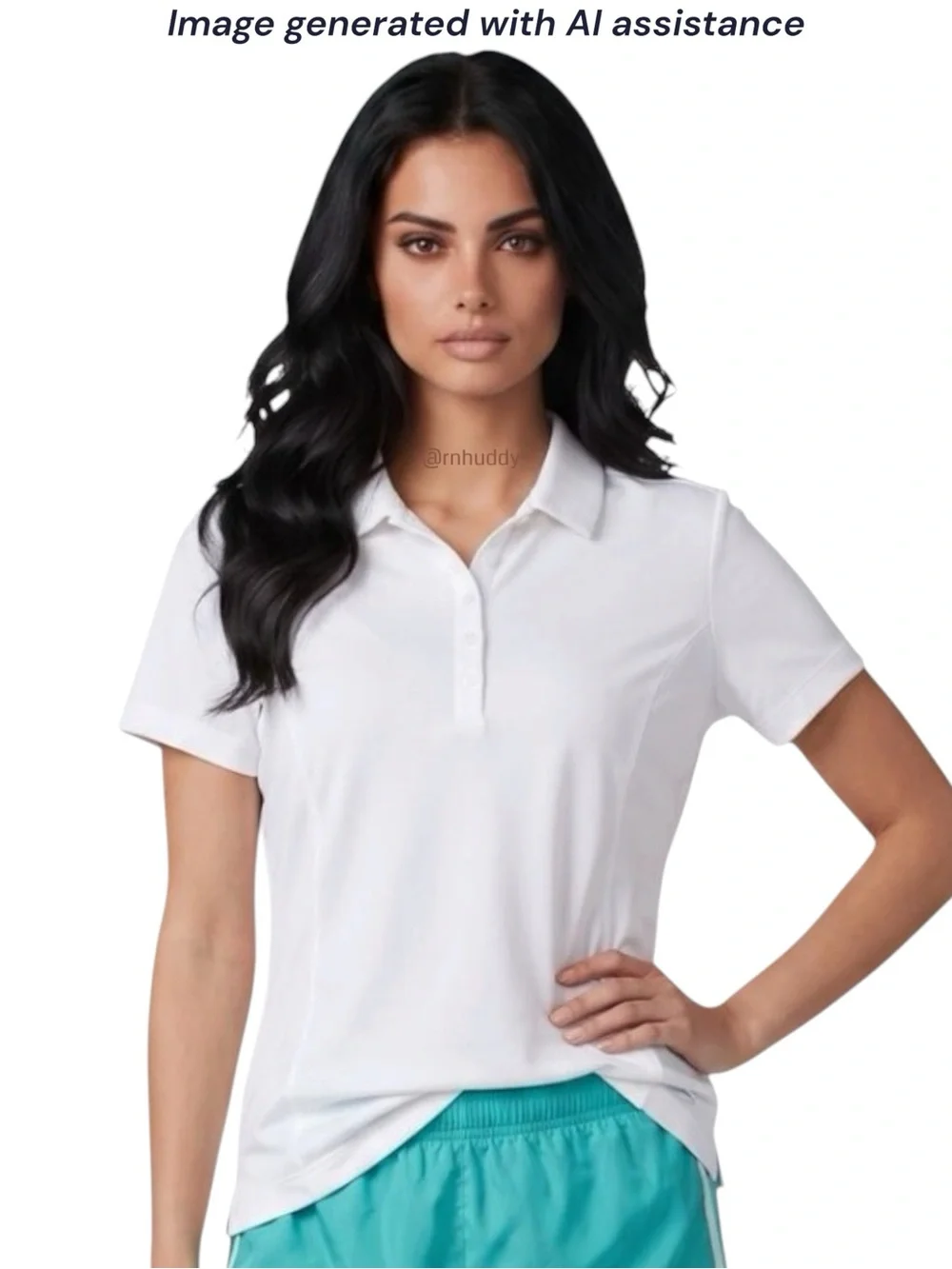 Nike Golf L white embroidered logo polo